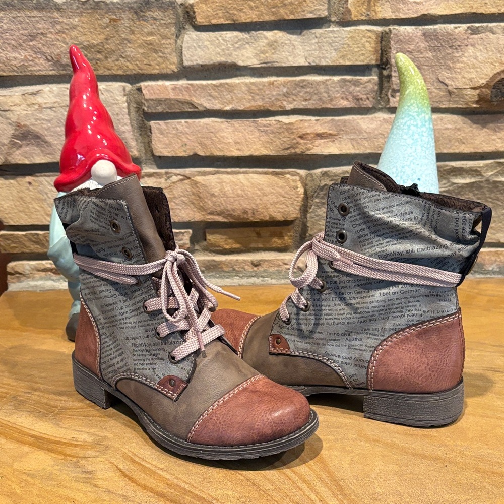 NOT FOR SALE: Rieker Multicolored Combat Boots 🥾!